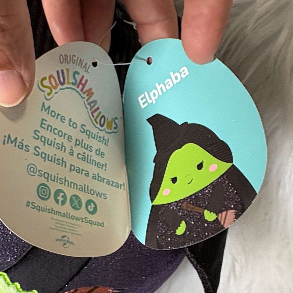 Squishmallows Green and Purple Witch Stuffed Animal - Picture 3 of 5